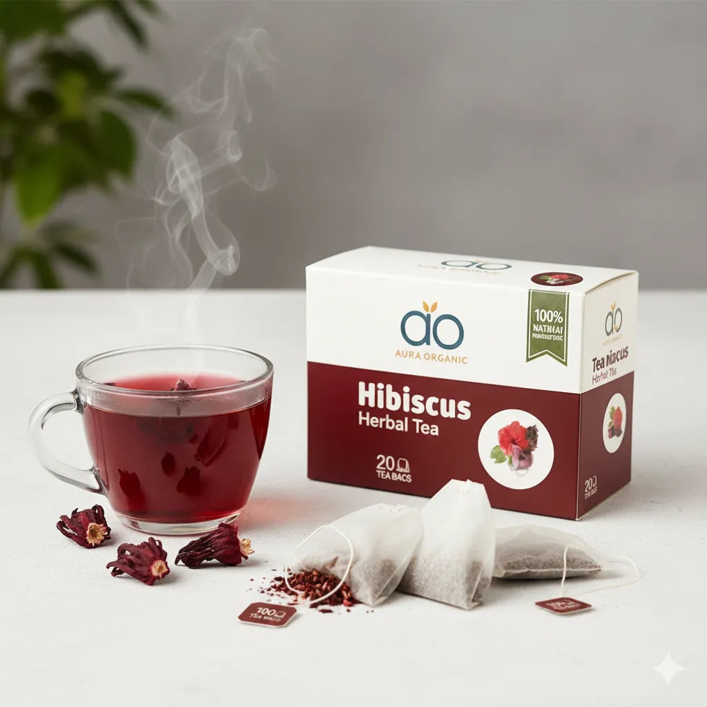 Hibiscus Herbal Tea | Boost Immunity & Support Weight Loss | 20 Tea Bags