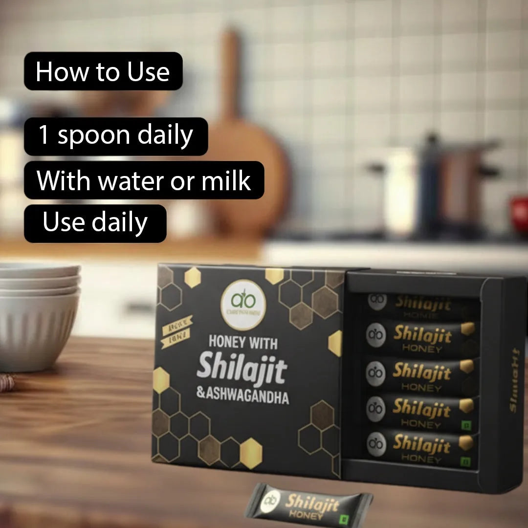 Aura Organic Honey with Shilajit & Ashwagandha – Natural Energy & Stress Relief