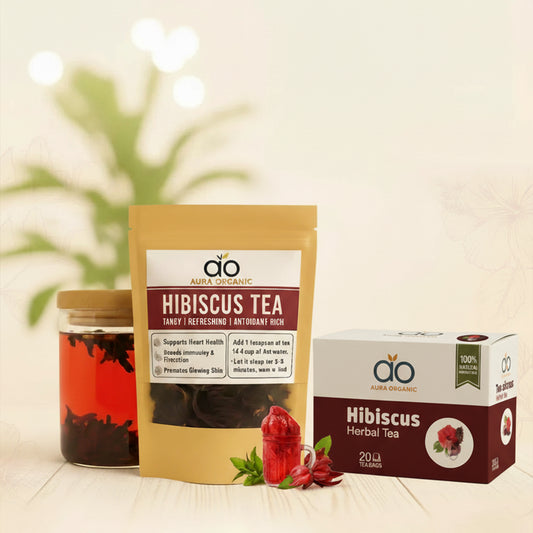 Hibiscus Tea (Loose Leaves + Tea Bags) – Antioxidant Refresh Duo