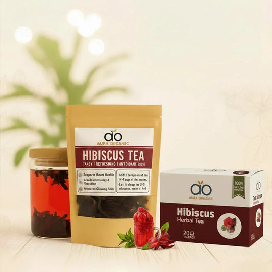 Hibiscus Tea (Resealable Bag + 20 Tea Bags) – Antioxidant Refresh Duo