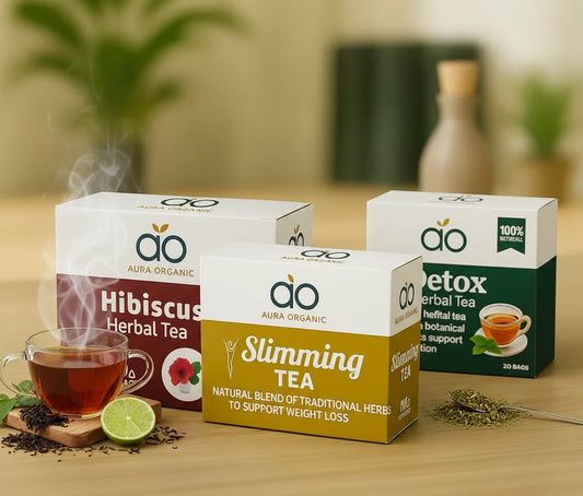 Hibiscus Tea + Slimming Tea + Detox Tea – Triple Wellness Herbal Bundle