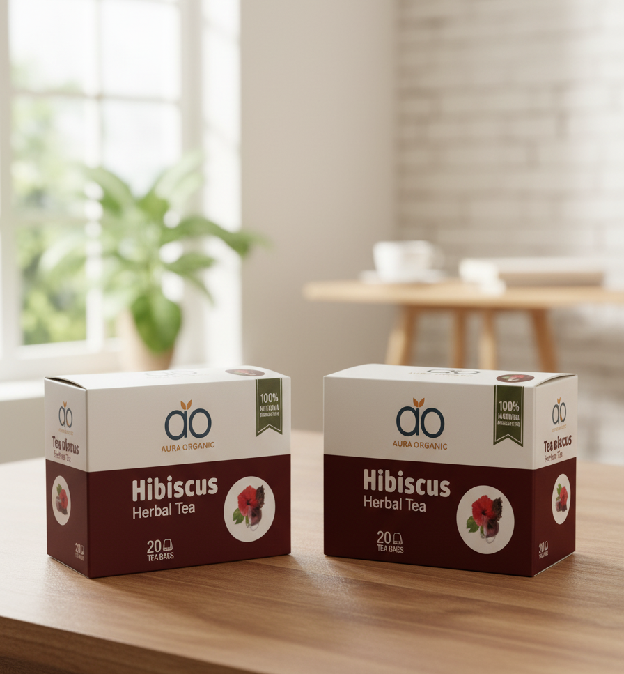 Hibiscus Herbal Tea | Boost Immunity & Weight Loss | 20 Tea Bags